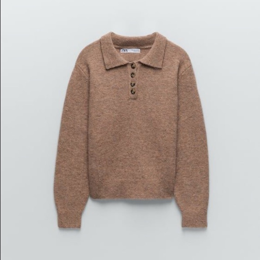 Zara knit polo sweater